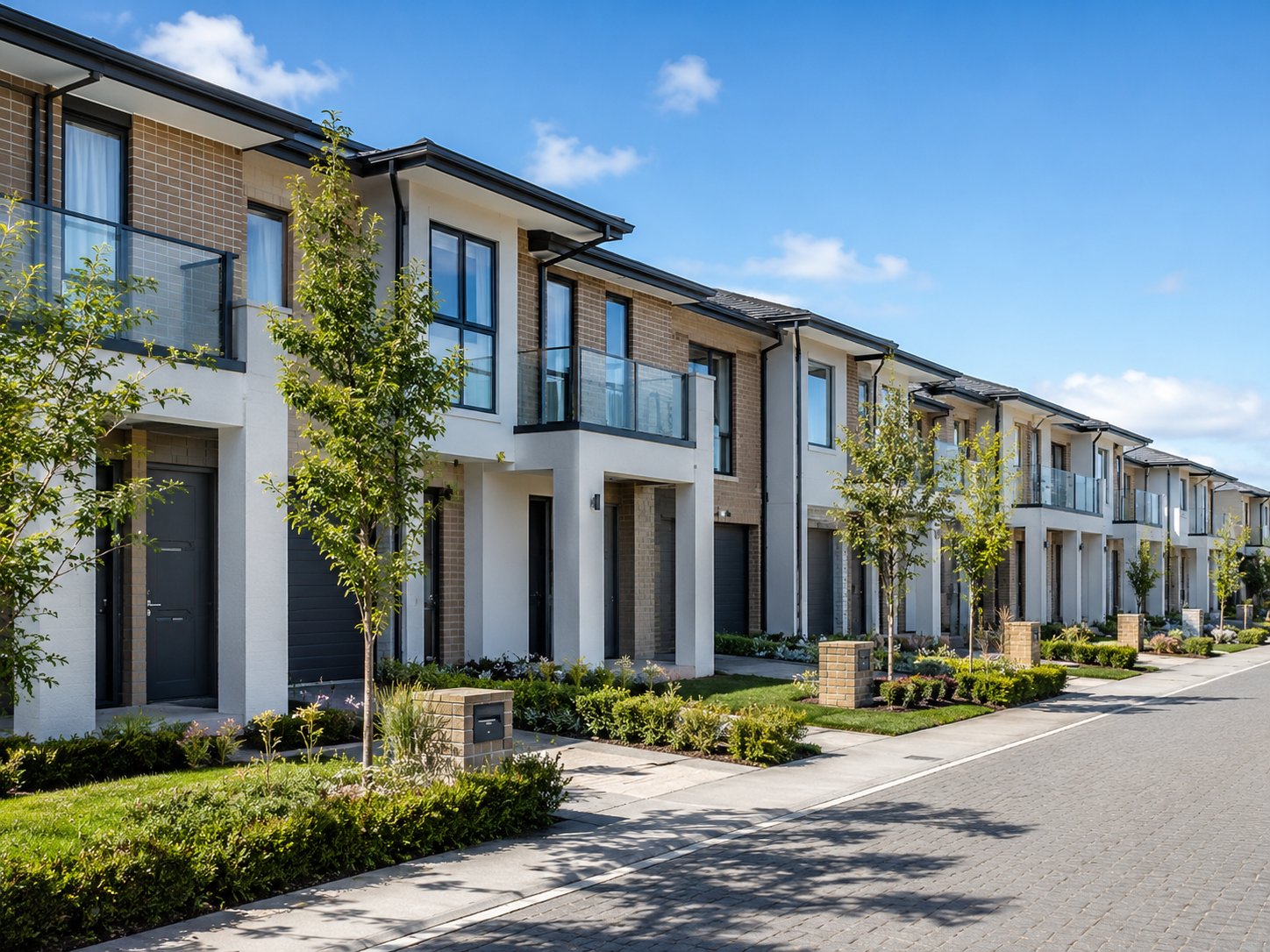 Completed residential townhouse development in Australia